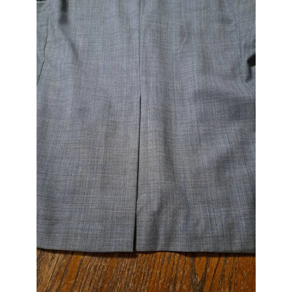 Vintage Mens 48 Drop 05-R Botany 500 Super 110 Grey Wool Suit Blazer Coat Jacket
